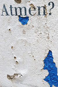 Graffit »Atmen?«